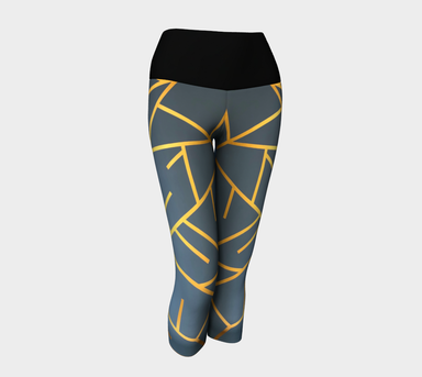 Yoga Capris for Women with: Geometric Design, Front