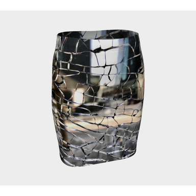 Fitted Skirt for Women with our Broken Glass Picture, Front