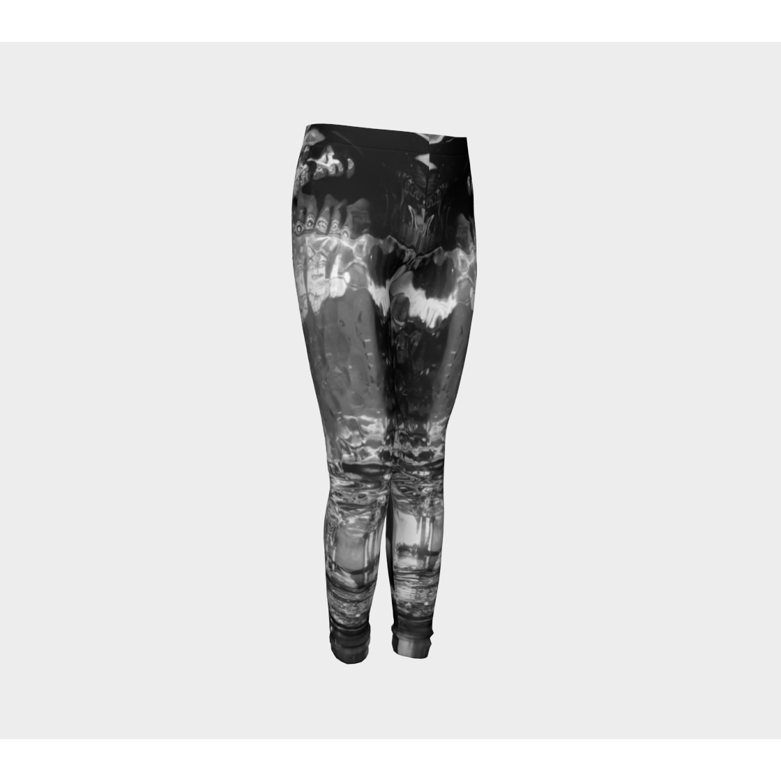 Youth Leggings for girls with: Water Glass Design, 6-7 front
