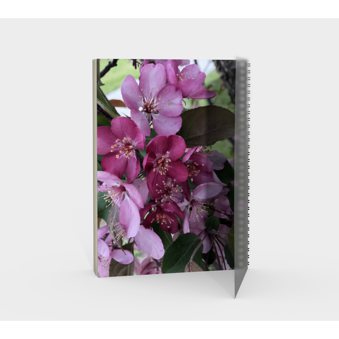 Notebook, Spiral-Bound, Custom Designed with our Flower Petal, Portrait, Back