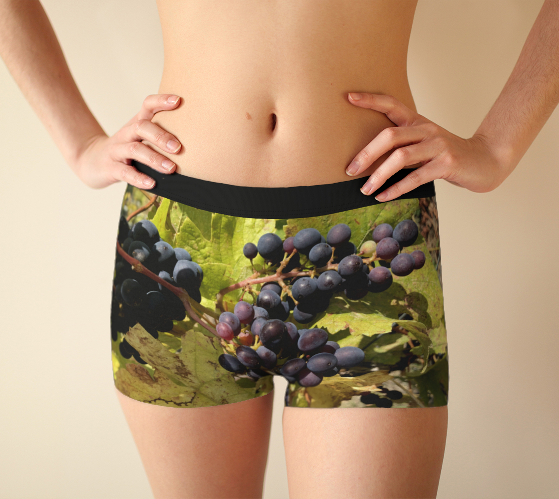 Boy Shorts, Women's Underwear, Fall Grapes, Front on model