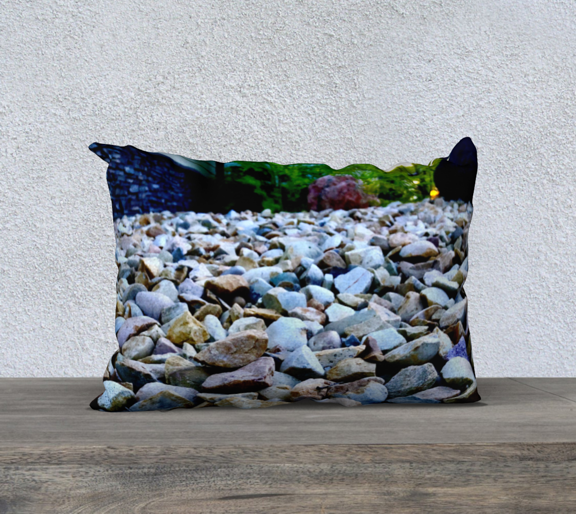 20x14 Pillow Case with our Rocks Picture, Back