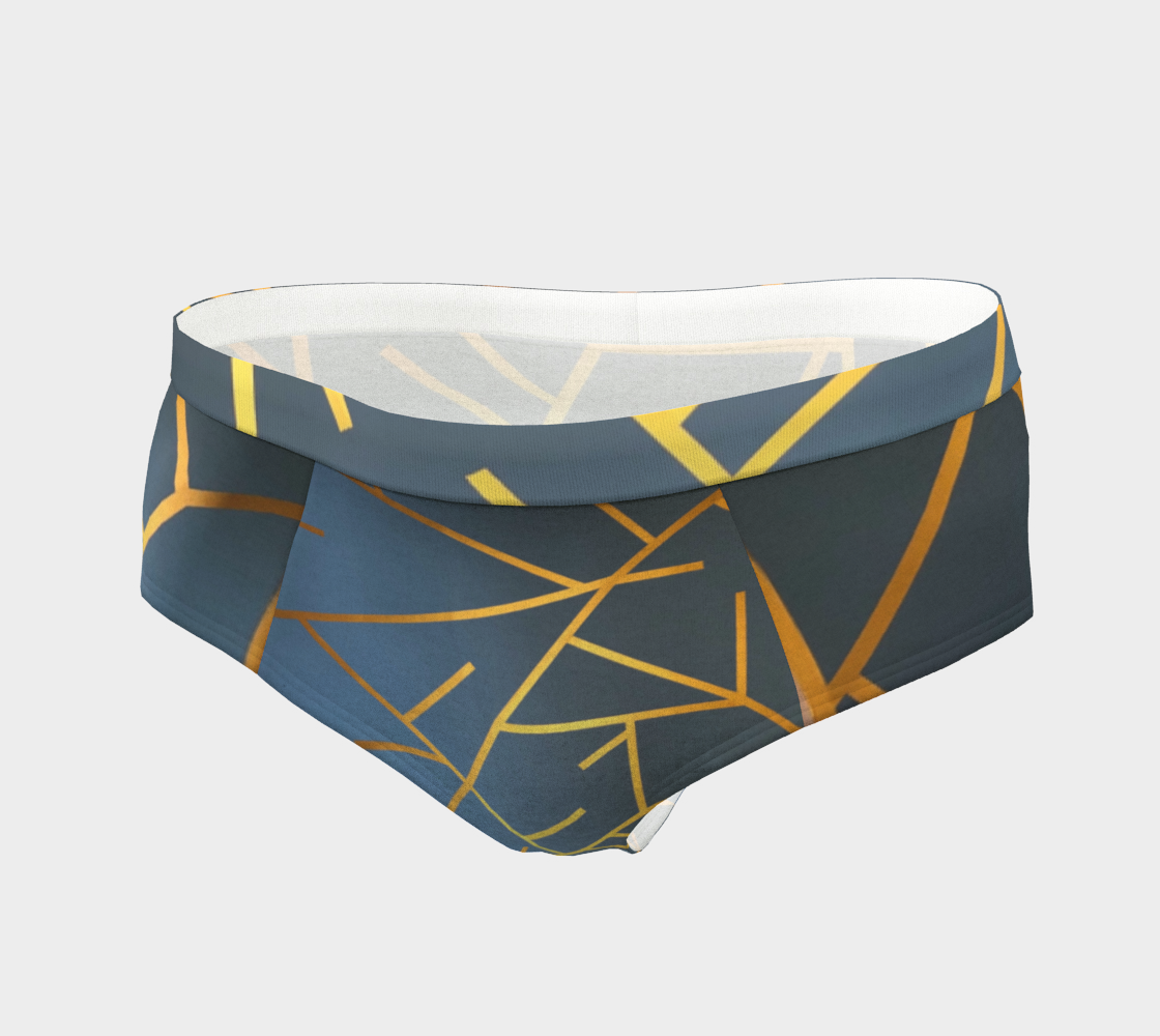 Cheeky Briefs, Women's Underwear, Geometric Design, Front
