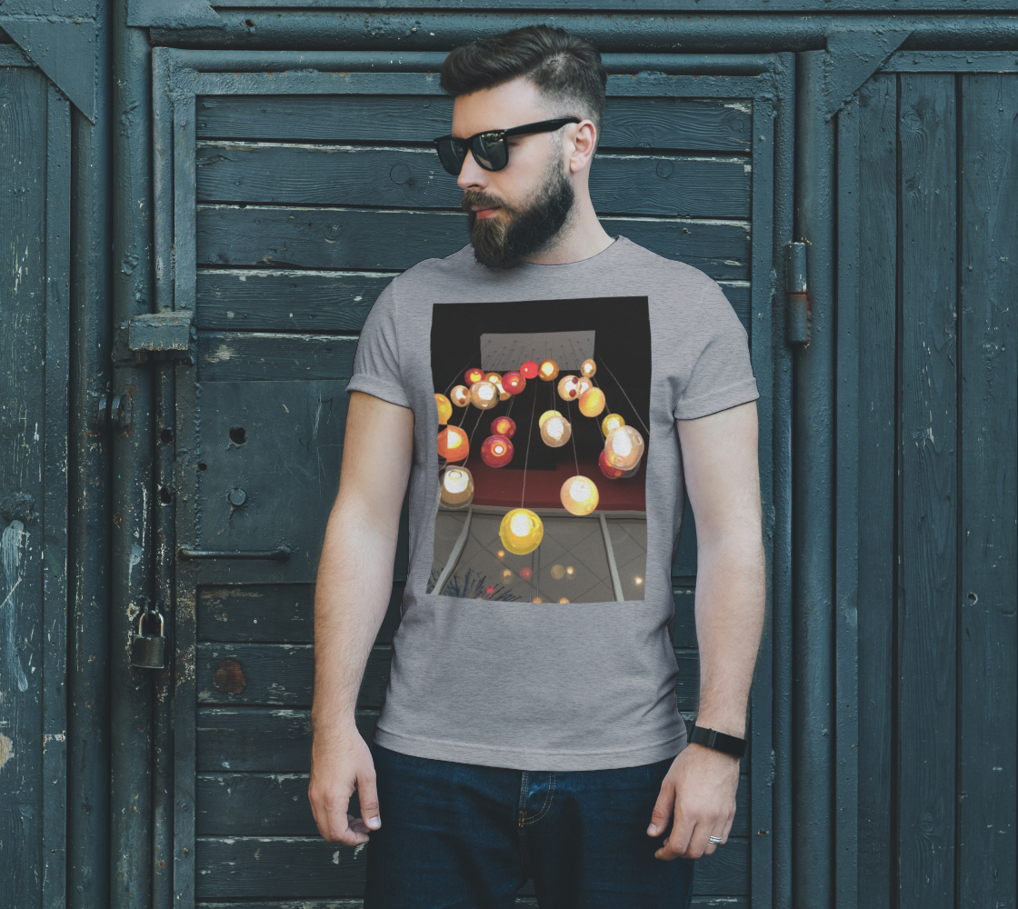 T-Shirt for Women and Men with Lighting Picture, Male Front