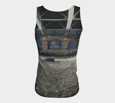 Fitted Tank for women: Under the Bridge Design (long), Back