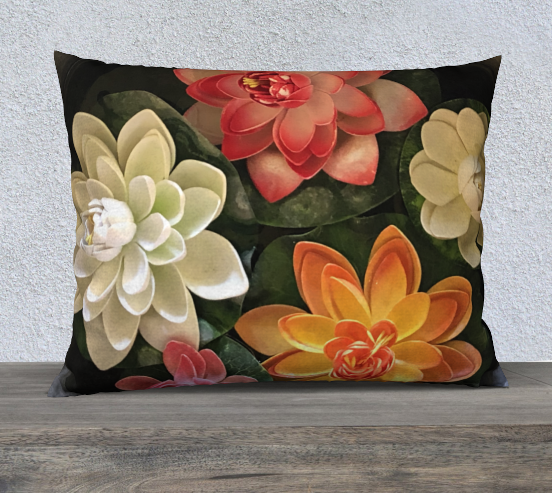 26x20 Pillow Case with our Flower Bowl Picture, Front