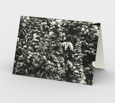 Stationery Card with our Winter Tree Picture, Back