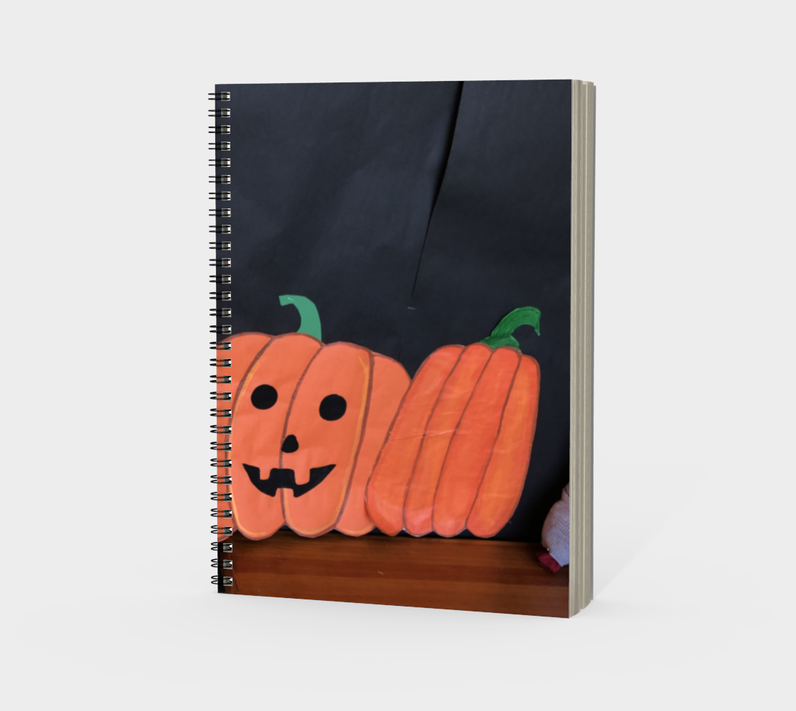 Notebook, Spiral-Bound, Custom Designed with our Pumpkin Picture (Without Cover), Front