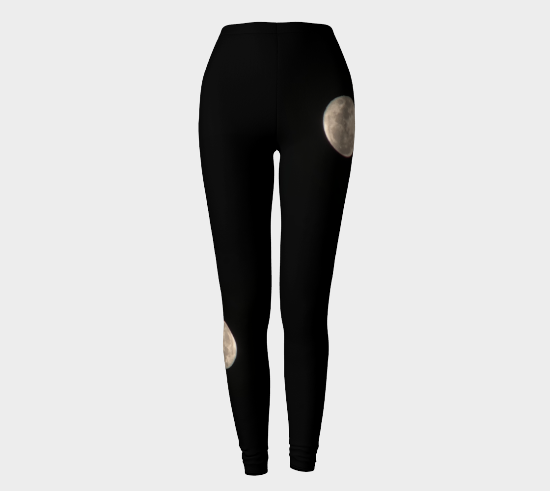 Leggings For Women with: Moon at Night Design, Straight on front