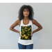 Racerback Tank Top for women: Yellow Lily Design, Front