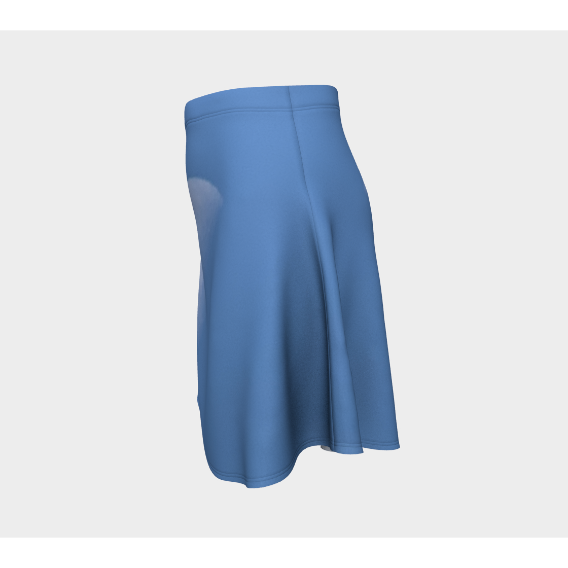 Flare Skirt for Women with: Half Moon Design, Left Side