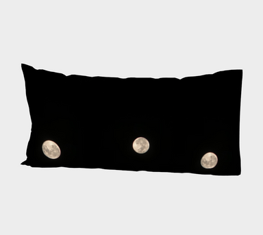 Bed Pillow Sleeve with our Moon at Night Picture, King Size Back