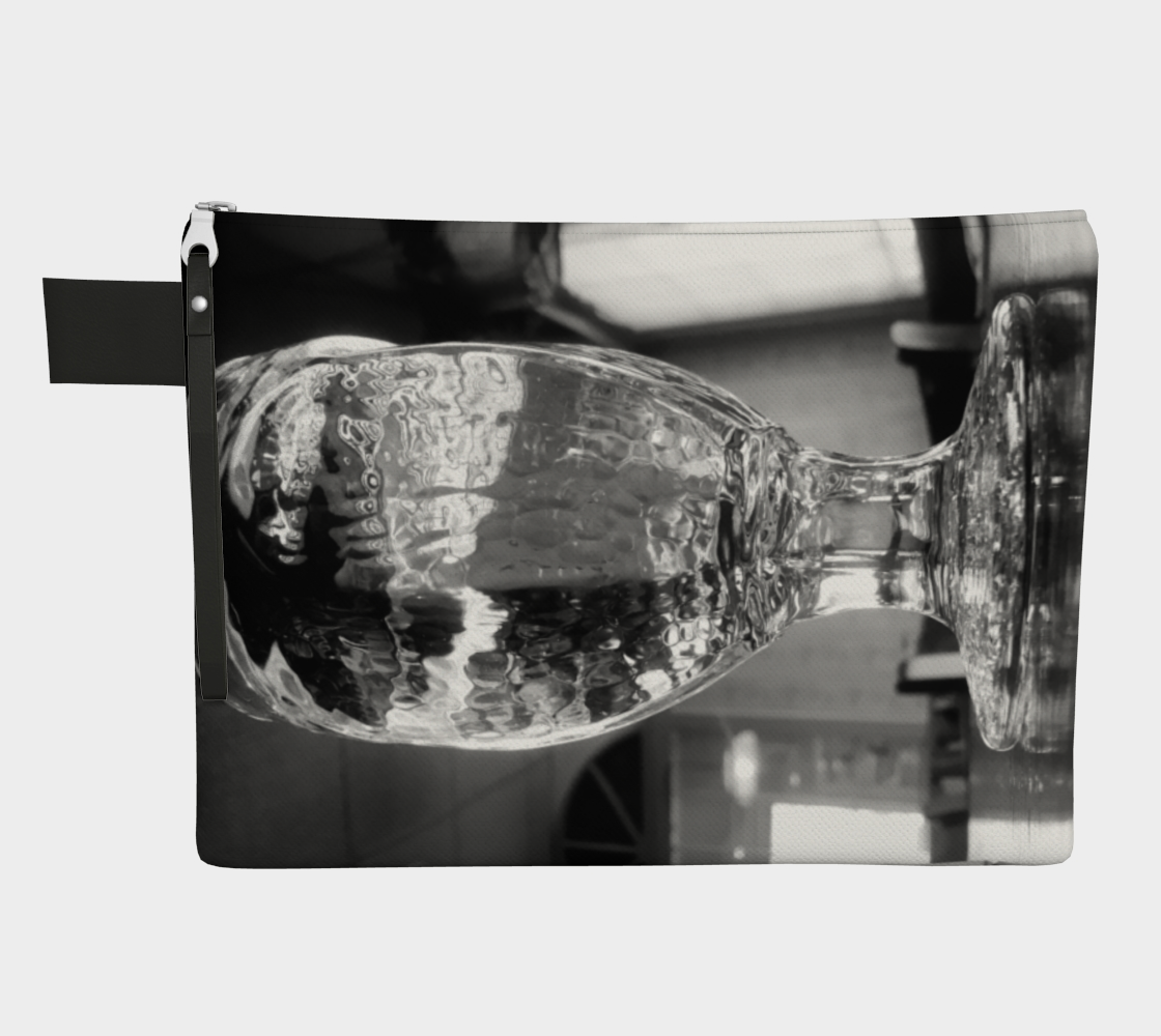 Zipper Bag, Carry-All, Custom Designed with our Water Glass Picture, Front