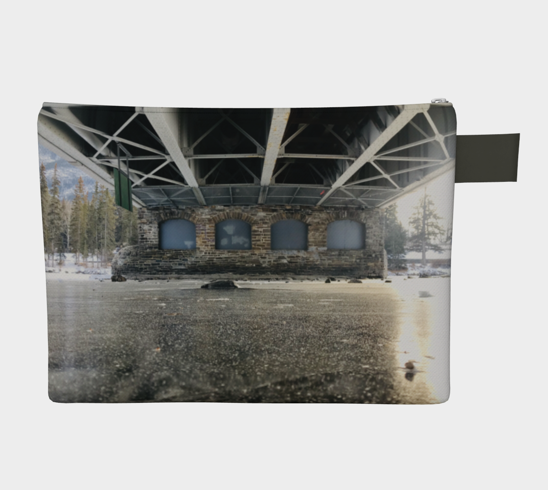 Zipper Bag, Carry-All, Custom Designed with our Under the Bridge Picture, Back