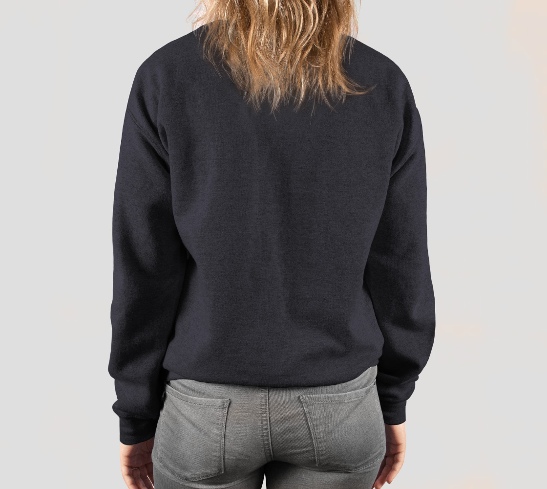 Sweatshirt for Women and Men with Music Picture, Female Back