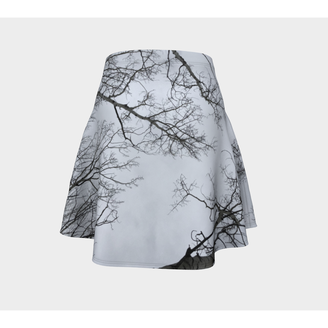 Flare Skirt for Women with: Branches Design, Back