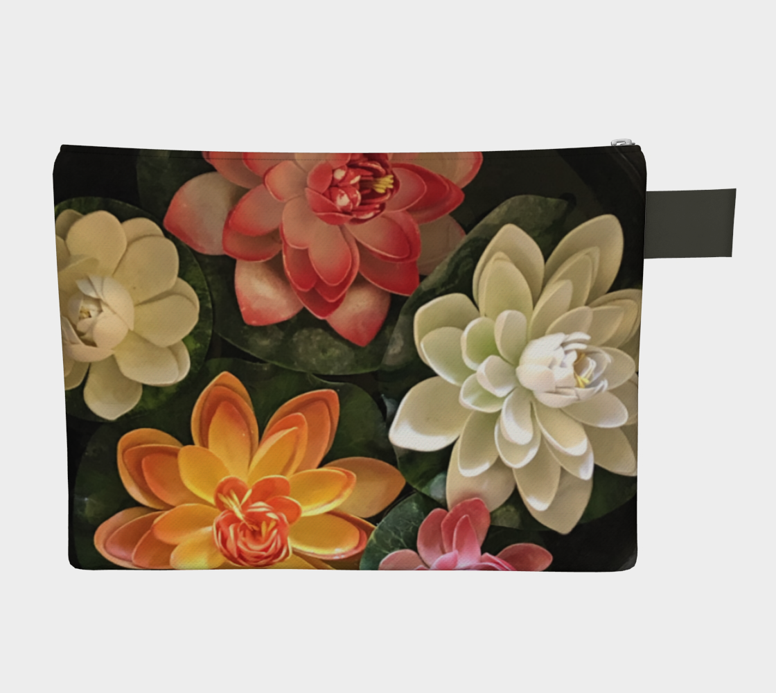 Zipper Bag, Carry-All, Custom Designed with our Flower Bowl Picture, Back