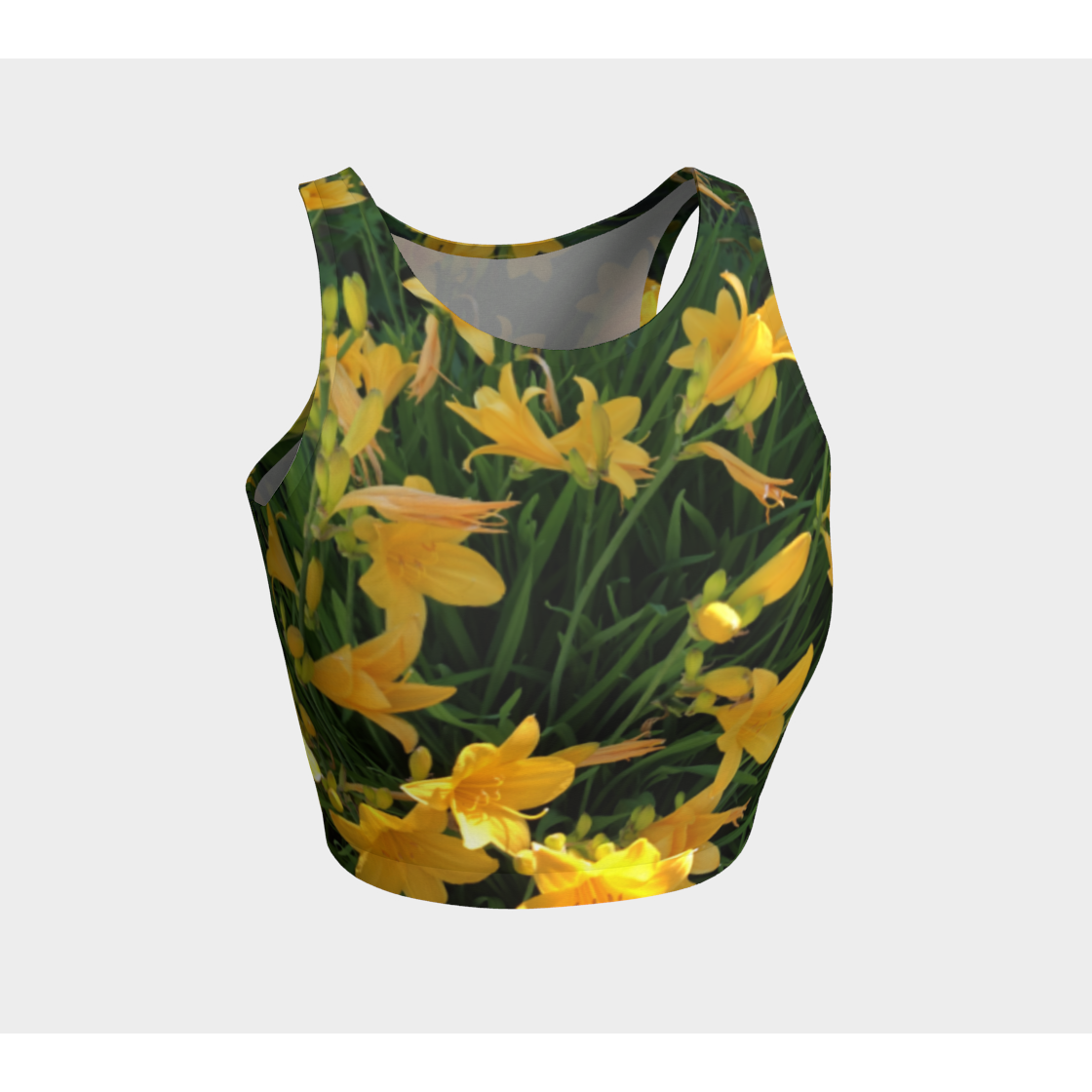 Crop Top for Women: Yellow Lily, Front