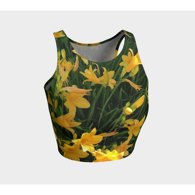 Crop Top for Women: Yellow Lily, Front