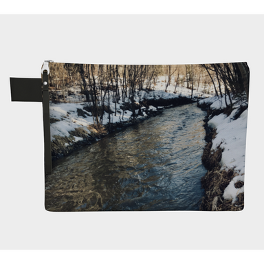 Zipper Bag, Carry-All, Custom Designed with our River Running Picture, Front