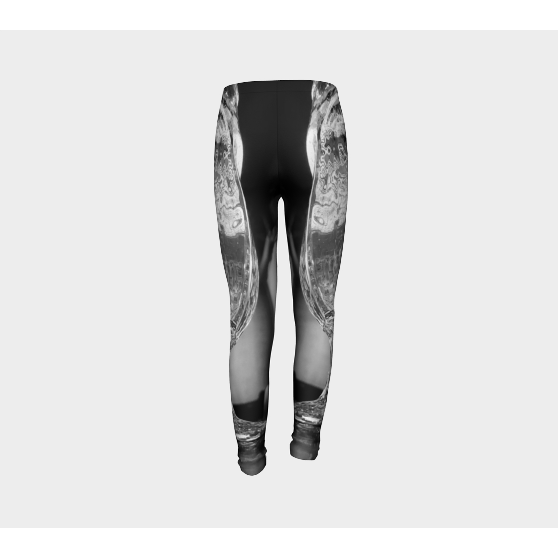 Youth Leggings for girls with: Water Glass Design, 6-7 back