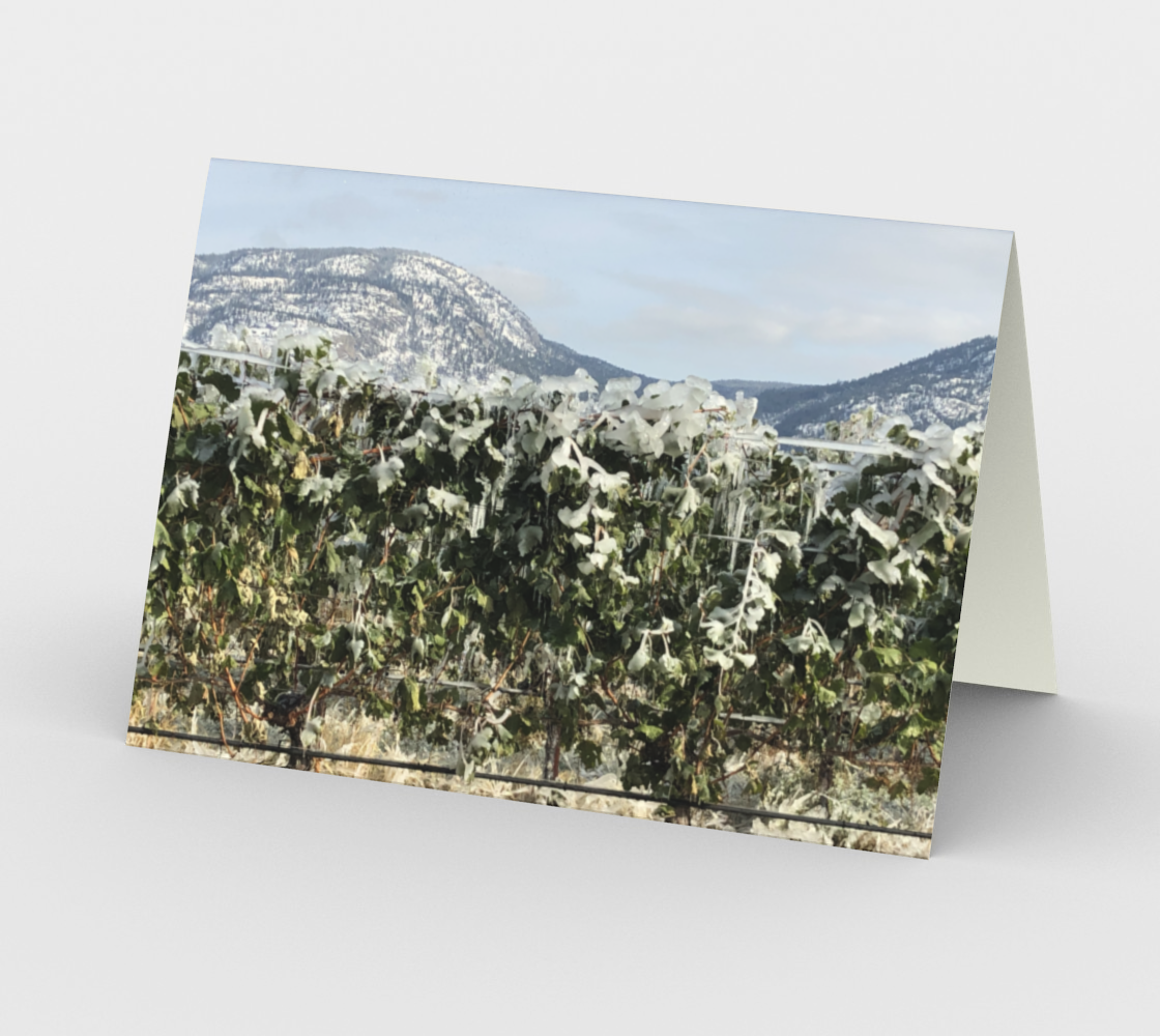 Stationery Card with our Icy Grape Vines Picture, Back