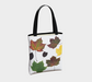 Tote Bag for Women with: Fall Leaves Design, Back with tan inside