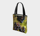 Tote Bag for Women with: Fall Grapes Design, Front with tan inside