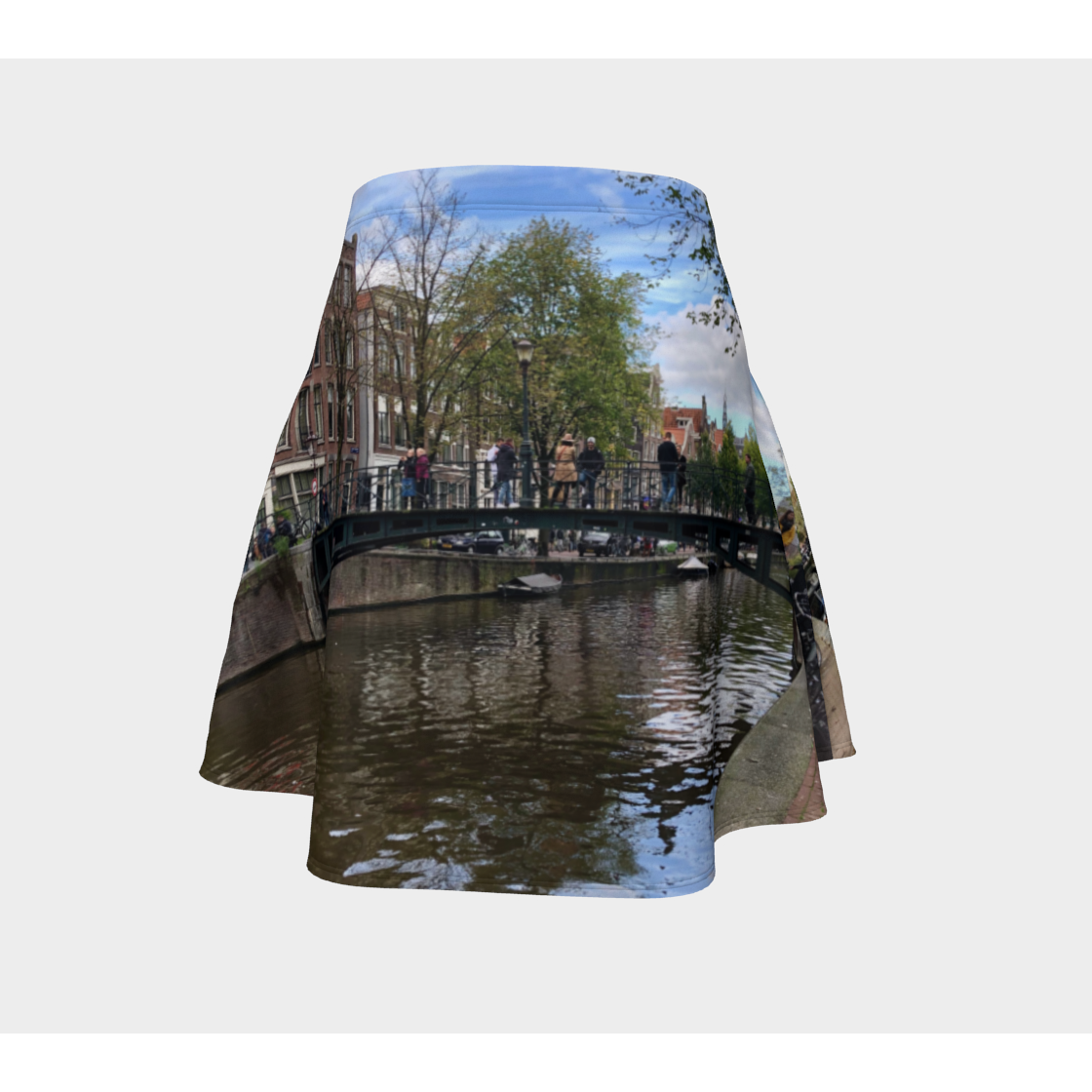 Flare Skirt for Women with: Amsterdam Design, Back