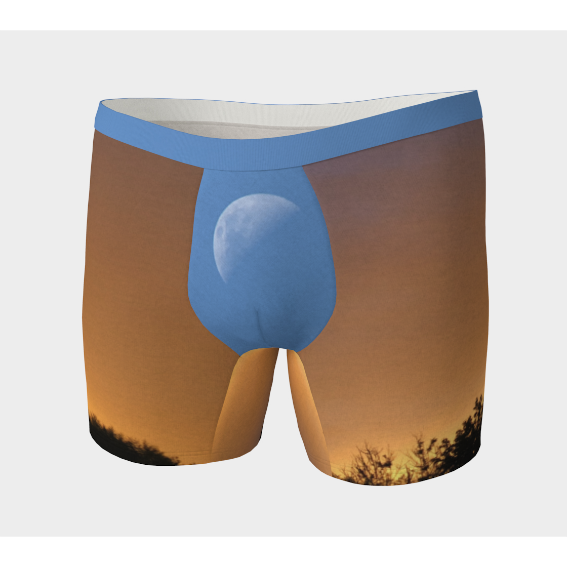 Boxer Briefs for Men: Half Moon/Sunset Design, Front