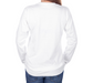 Long Sleeve Unisex Shirt with our Geometric Design, Female Model, Back