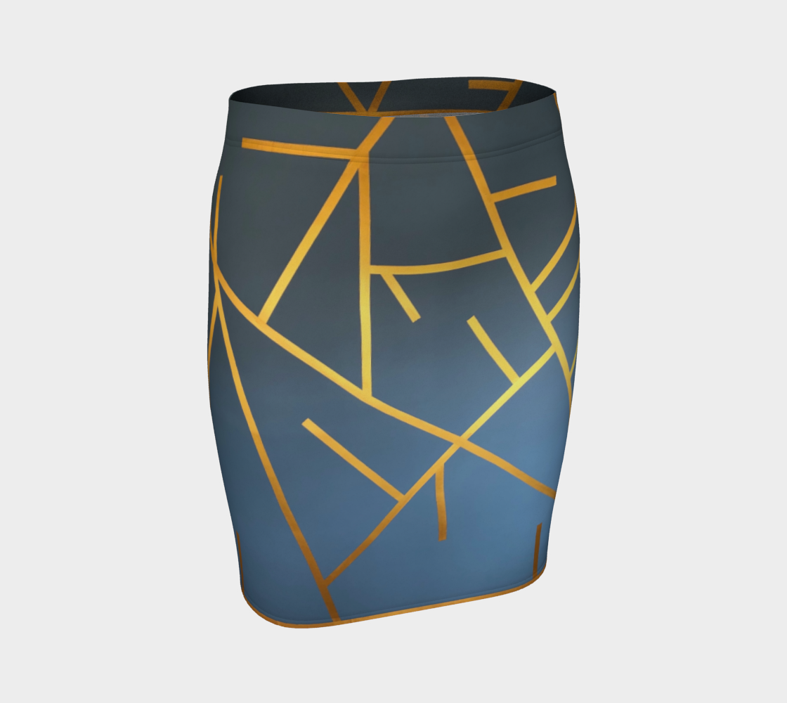 Fitted Skirt for Women with our Geometric Design Picture, Front
