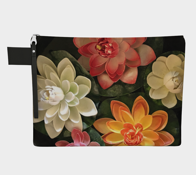 Zipper Bag, Carry-All, Custom Designed with our Flower Bowl Picture, Front