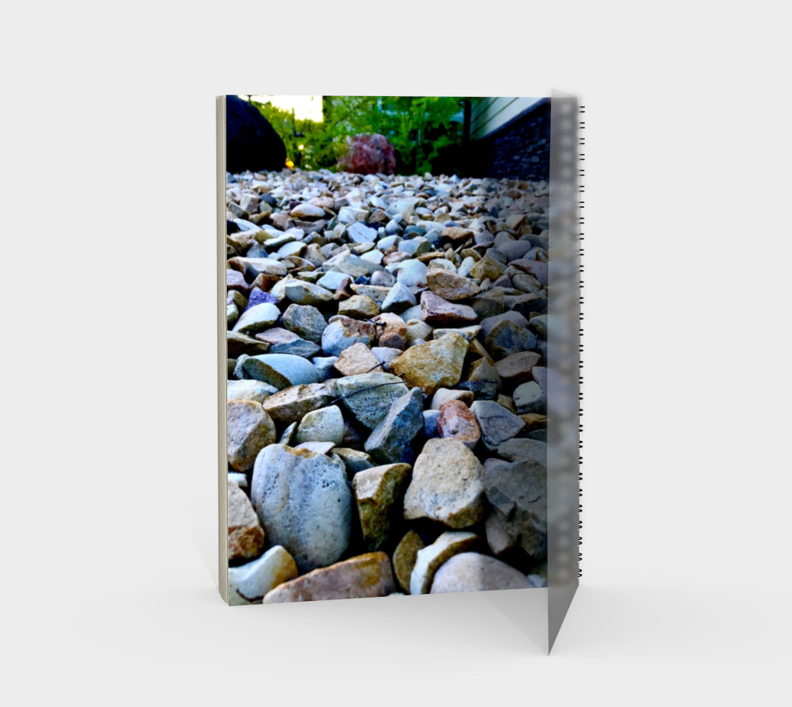 Spiral-Bound Notebook, Custom Designed with our Rocks Picture, with Cover, Back