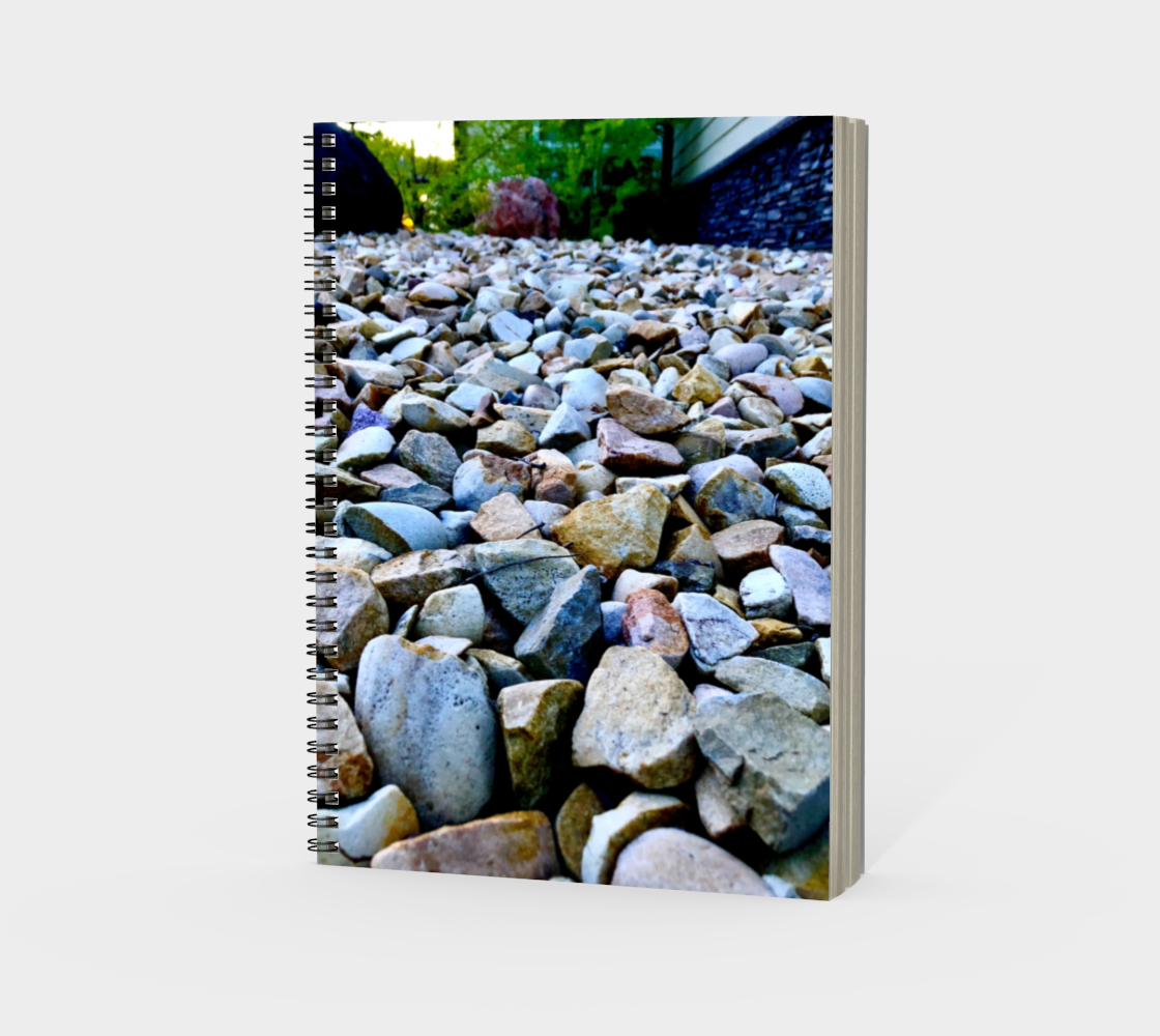 Spiral-Bound Notebook, Custom Designed with our Rocks Picture, Without Cover, Front
