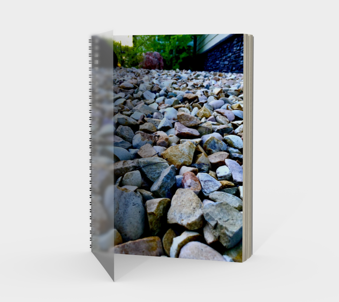 Spiral-Bound Notebook, Custom Designed with our Rocks Picture, With Cover, Front