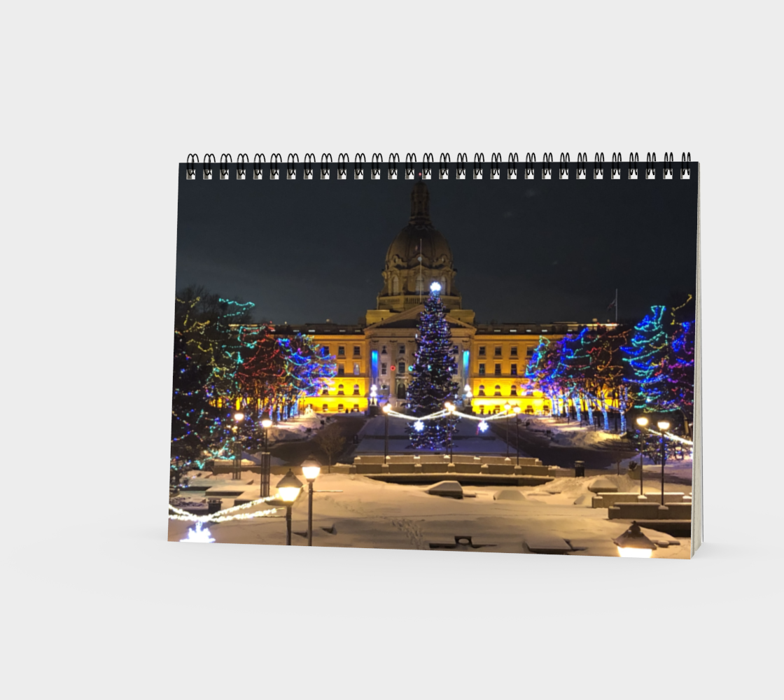 Notebook, Spiral-Bound, Custom Designed with our Alberta Legislature Picture, Without cover, Front