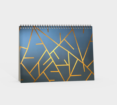 Notebook, Spiral-Bound, Custom Designed with our Geometric Design Picture (Without Cover), Back