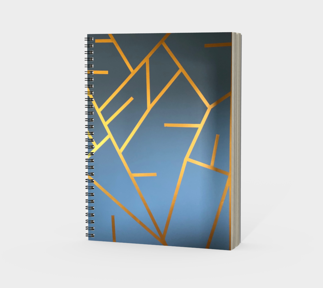 Portrait Notebook, Spiral-Bound, Custom Designed with our Geometric Picture (Without Cover), Front