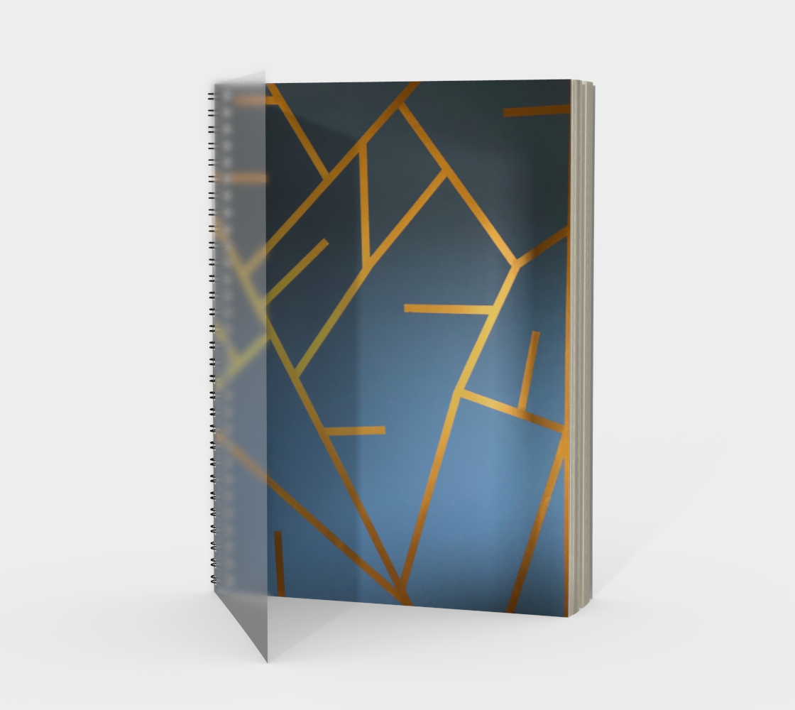 Portrait Notebook, Spiral-Bound, Custom Designed with our Geometric Picture (With Cover), Front