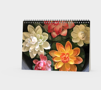 Notebook, Spiral-Bound, Custom Designed with our Flower Bowl Picture (Without Cover), Front