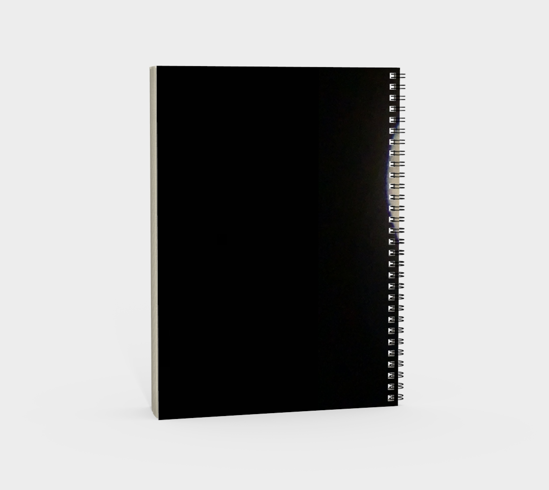 Notebook, Spiral-Bound, Custom Designed with our Moon at Night Picture (Without Cover), Back